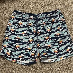 No Boundaries Panda Patterned Swim Shorts